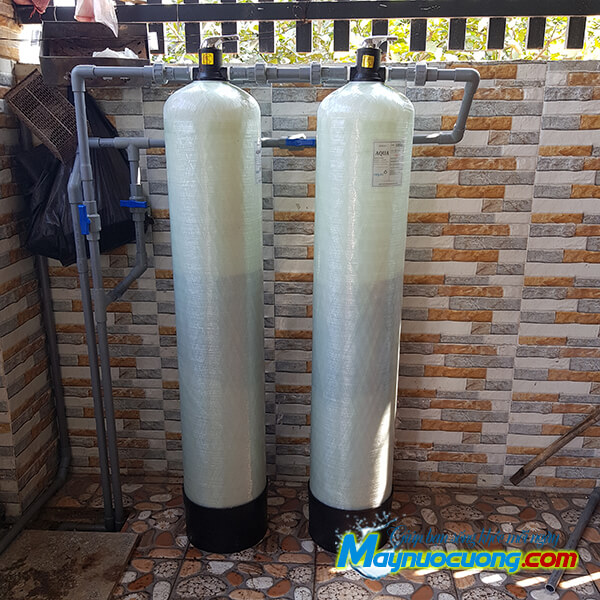 Bộ 2 cột composite lọc nước nhiễm phèn